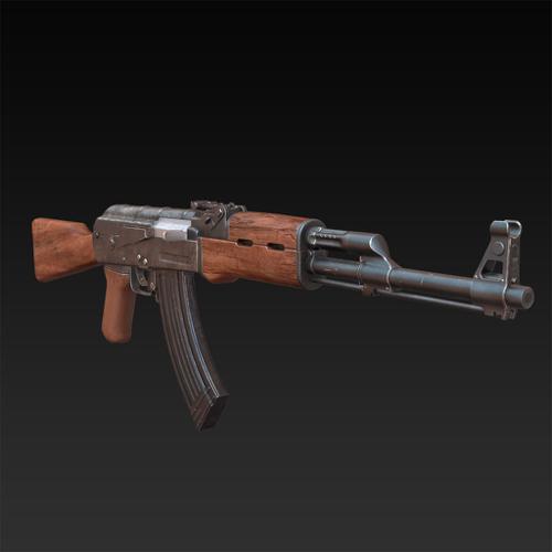 AK-47 (Low nad High poly) preview image